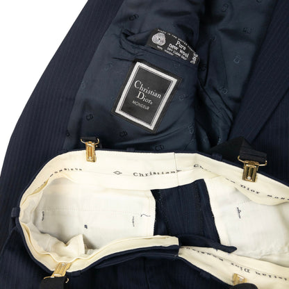 Vintage Dior Monsieur Jacket & Suspender Trousers Suit Set Size M