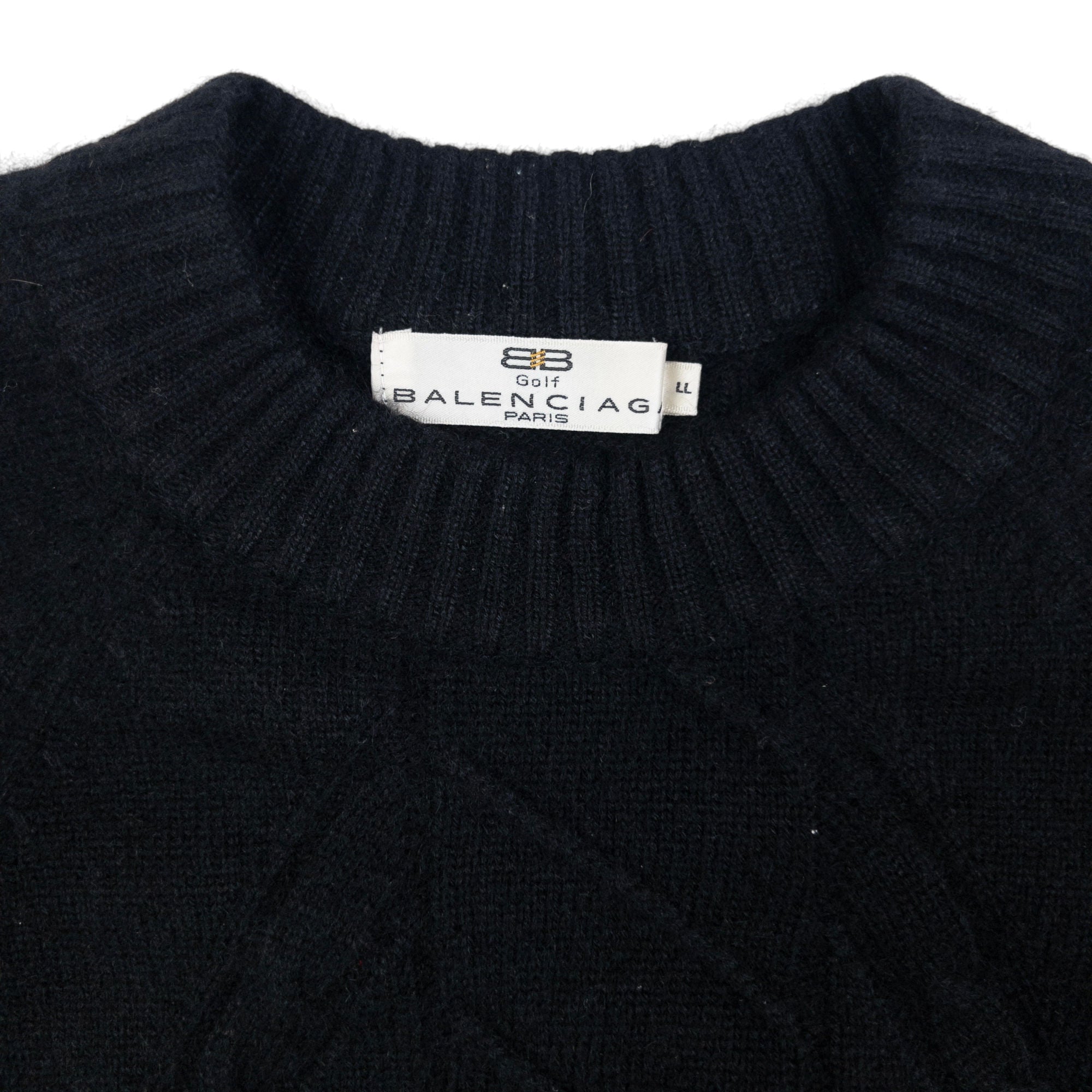 Vintage Balenciaga Golf Knitted Wool Jumper Size S