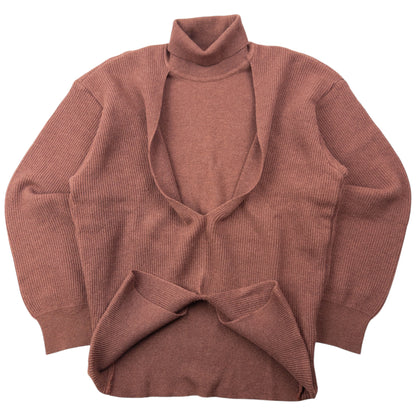 Vintage 2000s Issey Miyake Layered Turtleneck Wool Jumper Size M