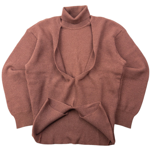 Vintage 2000s Issey Miyake Layered Turtleneck Wool Jumper Size M