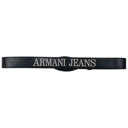 Vintage Armani Jeans Embroidered Leather Belt Size W38