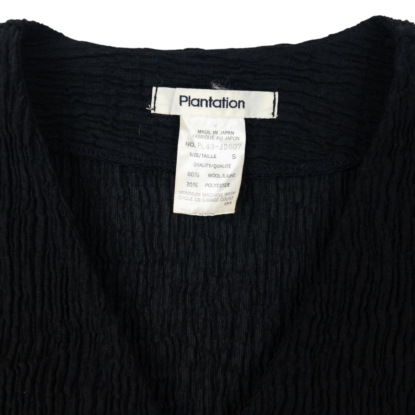 Vintage 90s Plantation By Issey Miyake Crinkle Cardigan Size M