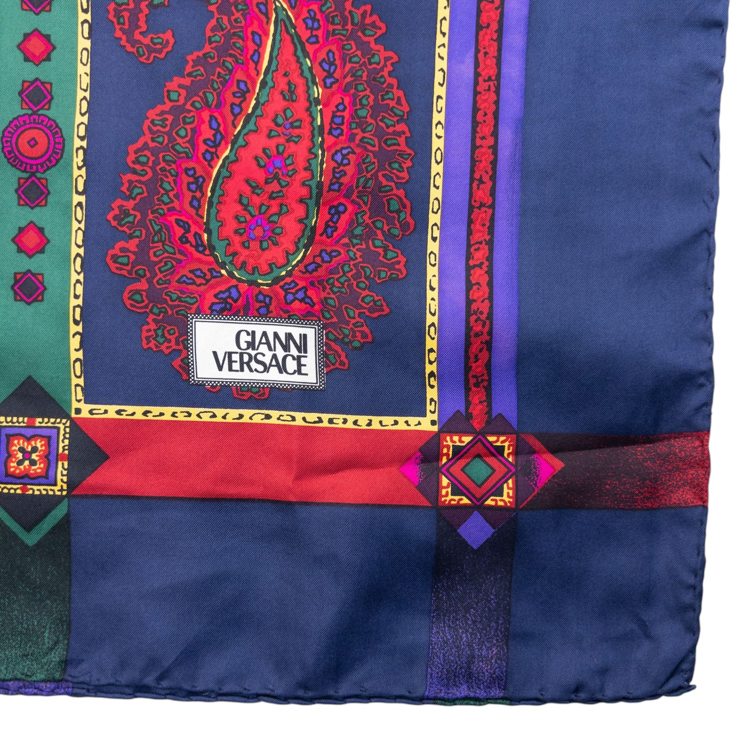 Vintage Gianni Versace Paisley Pattern Silk Scarf