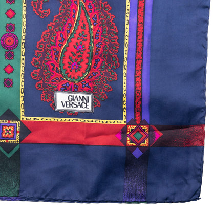 Vintage Gianni Versace Paisley Pattern Silk Scarf