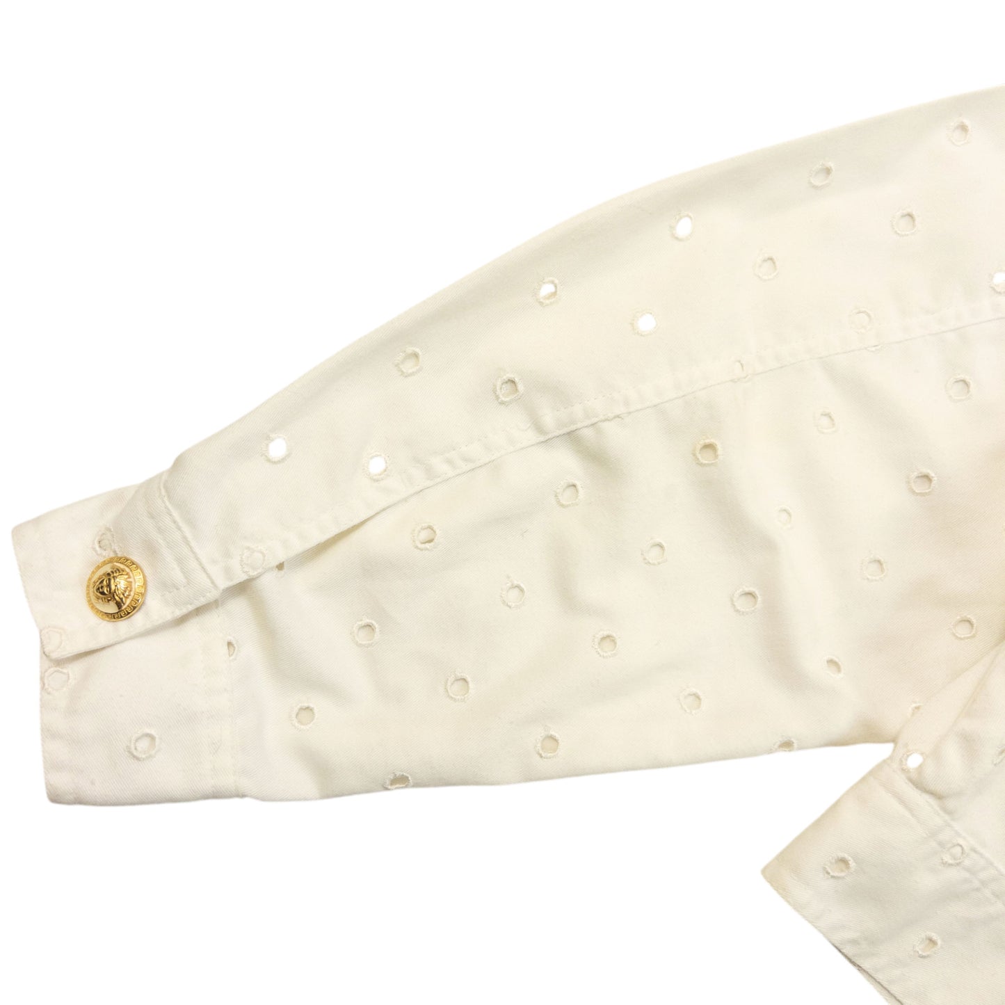 Vintage 90s Versace Jeans Couture Eyelet Pattern Jacket Womens Size L