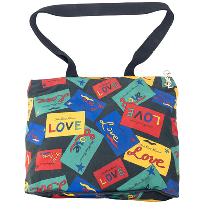 Vintage 90s YSL Yves Saint Laurent Love Pattern Shoulder Bag