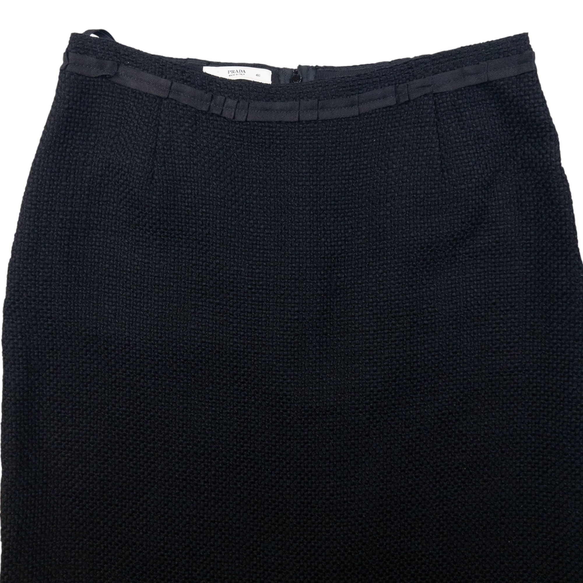 Vintage Prada Pleated Wool Skirt Womens Size W30