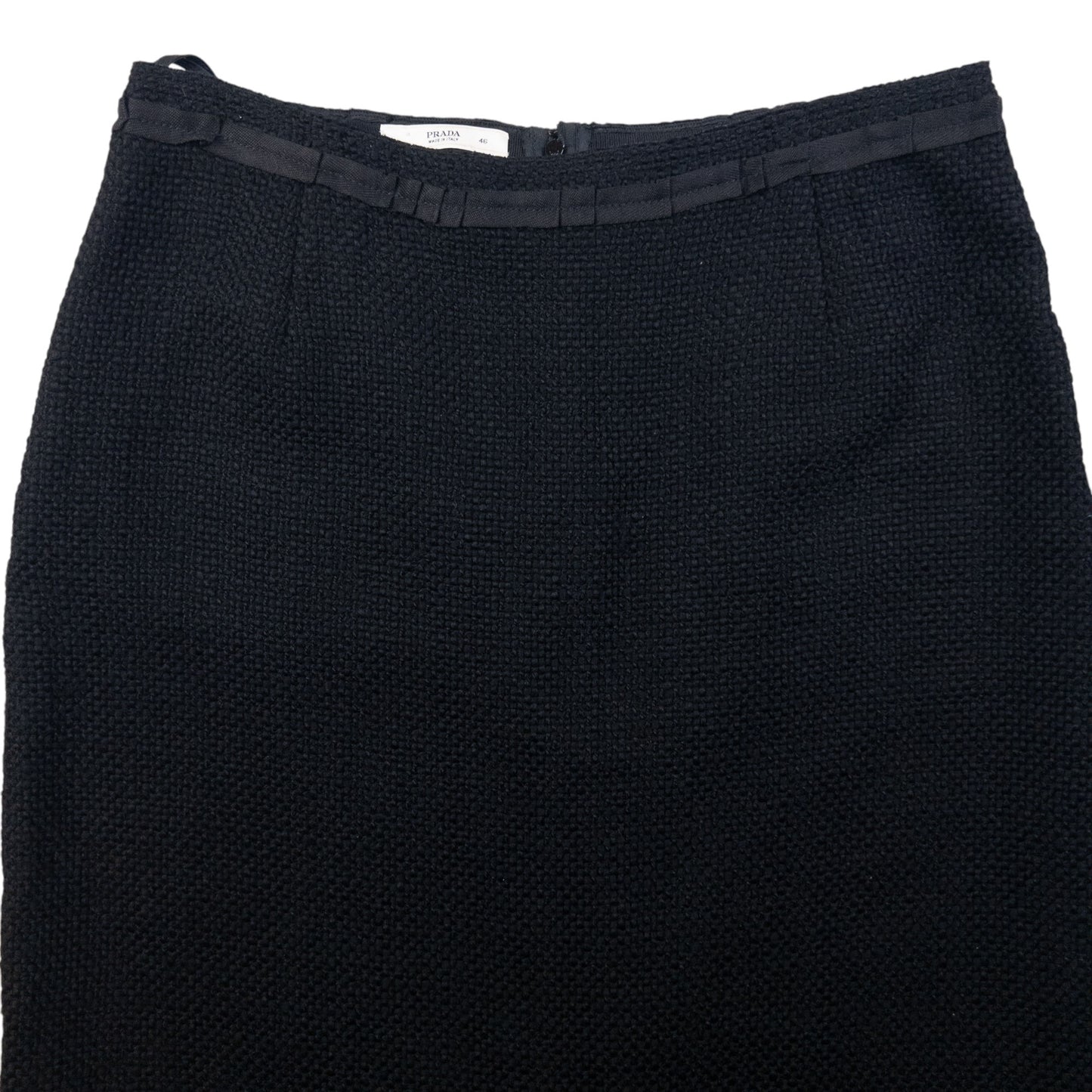 Vintage Prada Pleated Wool Skirt Womens Size W30