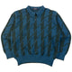 Vintage 80s YSL Yves Saint Laurent Knit Pattern Polo Jumper Size S