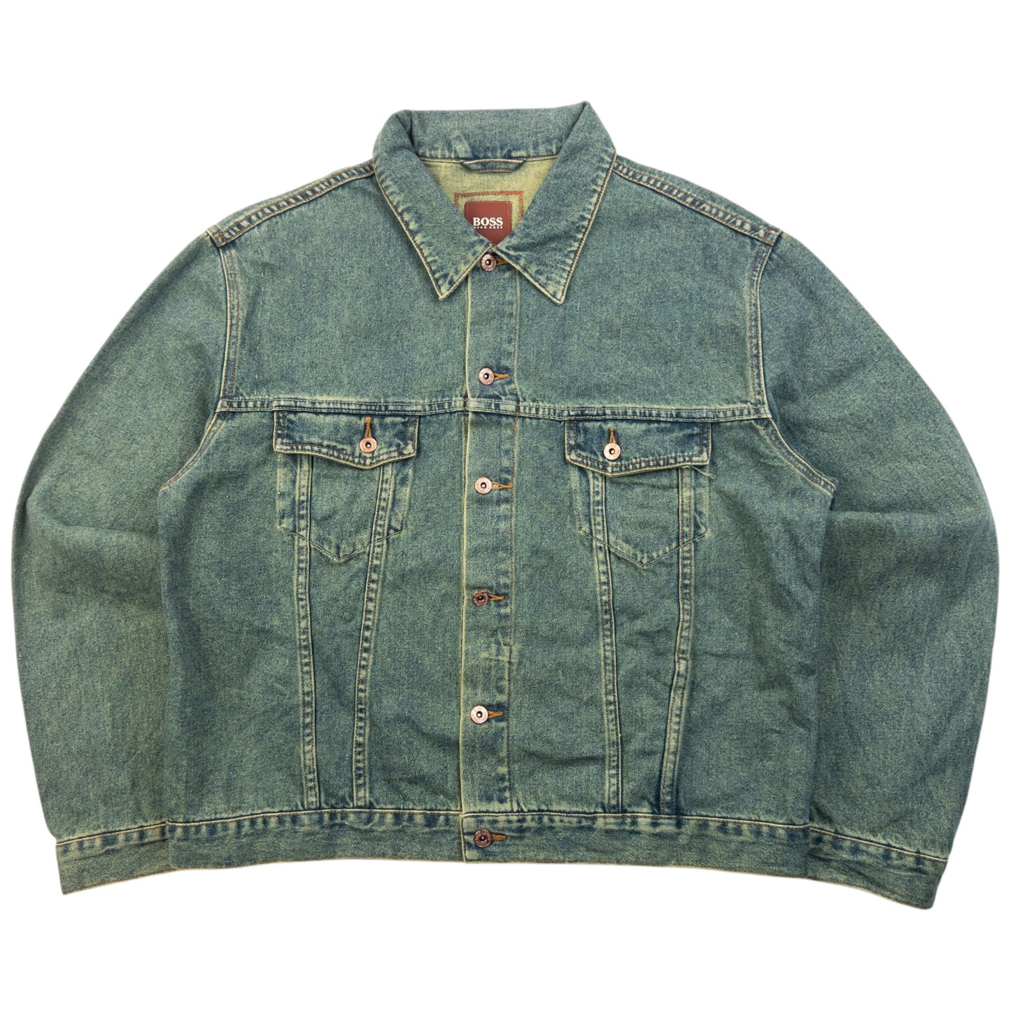 Vintage 90s Hugo Boss Button Up Denim Jacket Size S