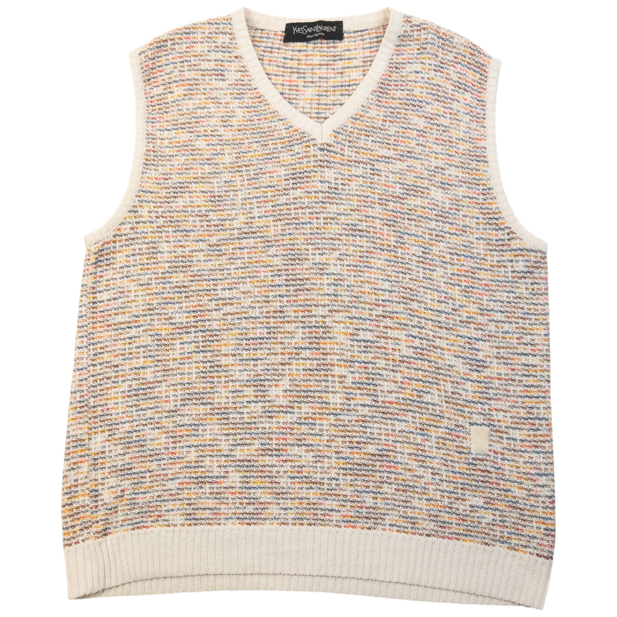 Vintage 90s YSL Yves Saint Laurent Knit Sweater Vest Size M