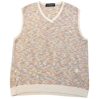 Vintage 90s YSL Yves Saint Laurent Knit Sweater Vest Size M