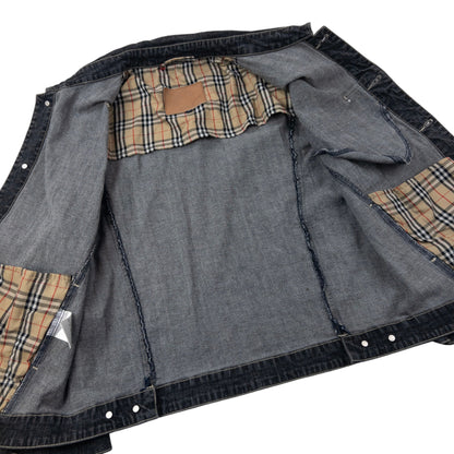 Vintage 2000s Burberry Button Up Denim Jacket Size M
