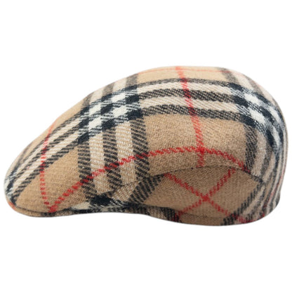 Vintage 90s Burberry Nova Check Structured Flat-Cap Hat