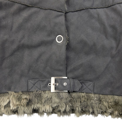 Vintage 2000s Armani Jeans Fur Lined Suede Jacket Womens Size L