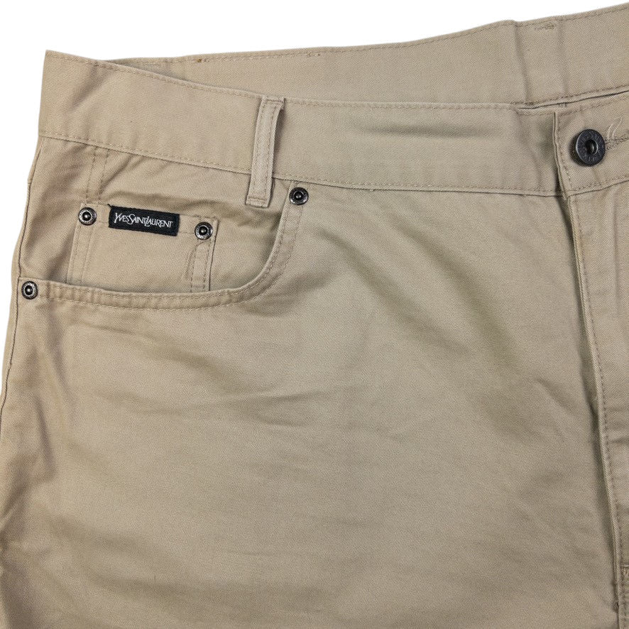 Vintage YSL Yves Saint Laurent Embroidered Chino Trousers Size W40