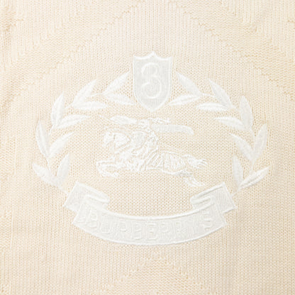 Vintage 90s Burberry Embroidered Wool Knit Jumper Womens Size S