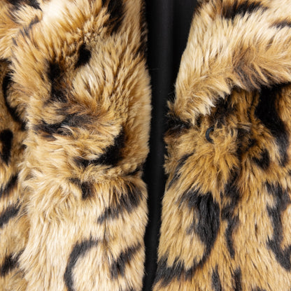 Vintage Miu Miu Faux Fur Leopard Print Jacket Womens Size S