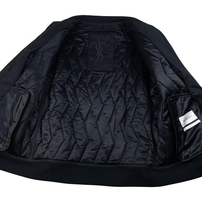 Vintage YSL Yves Saint Laurent Quilted Wool Jacket Size M