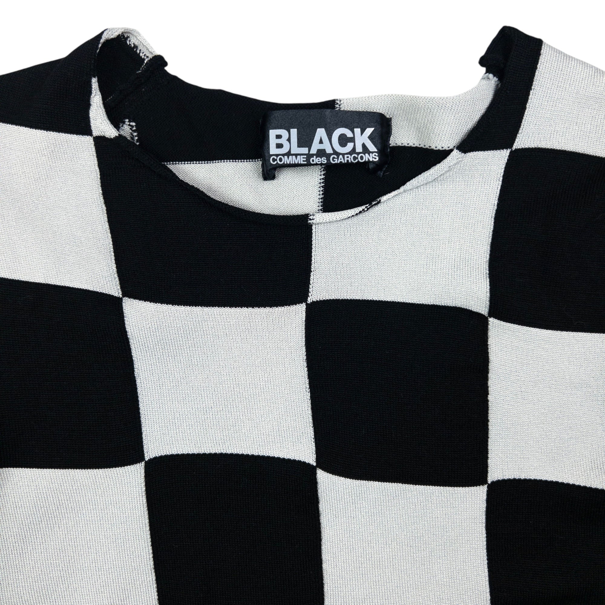 Vintage Comme Des Garçons BLACK Checkerboard Jumper Womens Size M