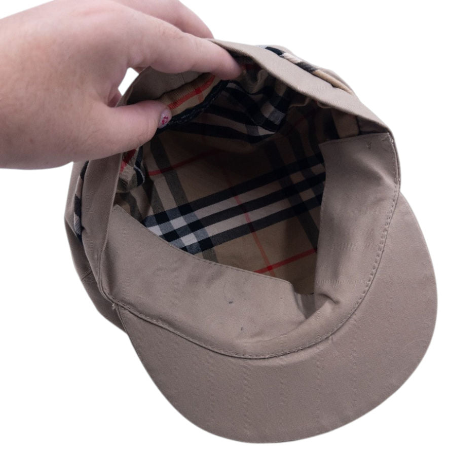 Vintage 80s Burberry Newsboy Hat Size M