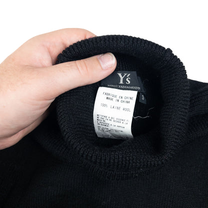 Vintage Yohji Yamamoto Knitted Wool Turtleneck Jumper Womens Size M