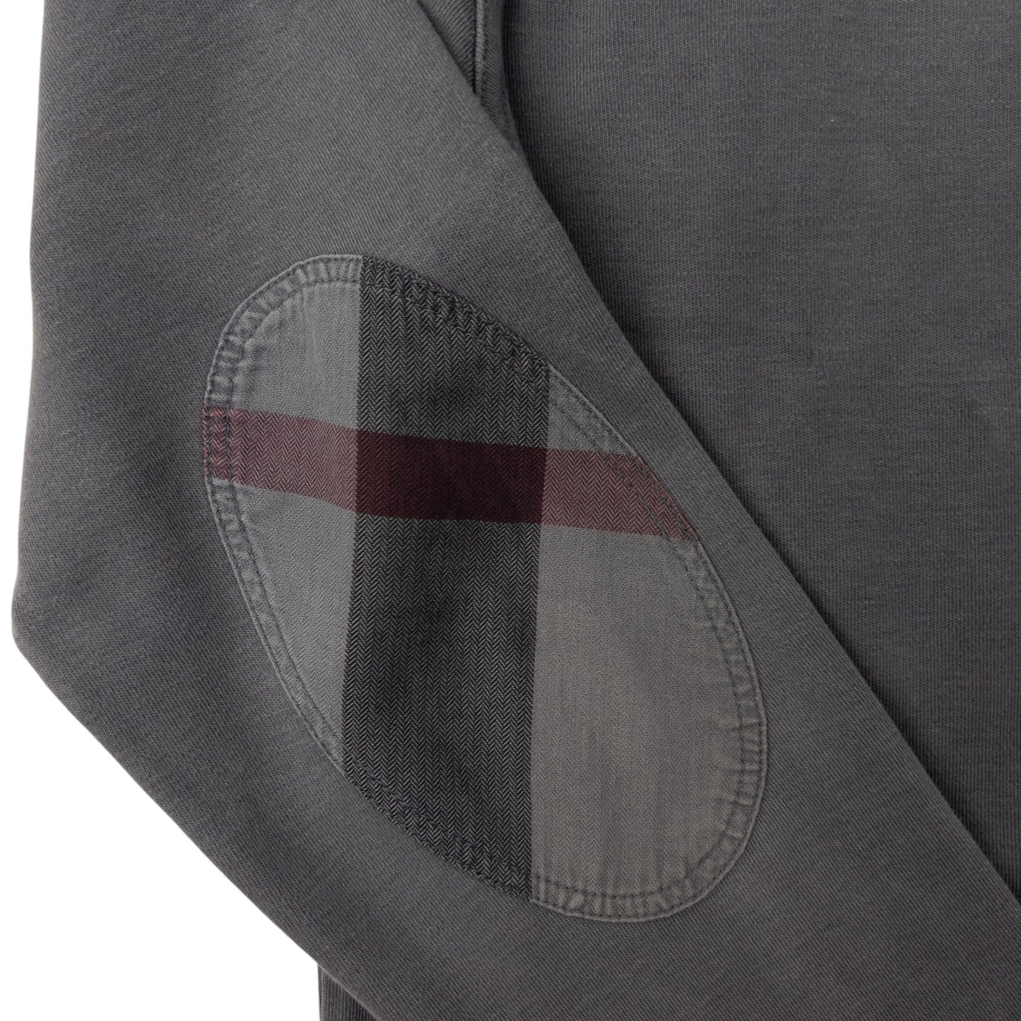 Vintage Burberry Nova Check Elbow Pad Q Zip Sweatshirt Size L