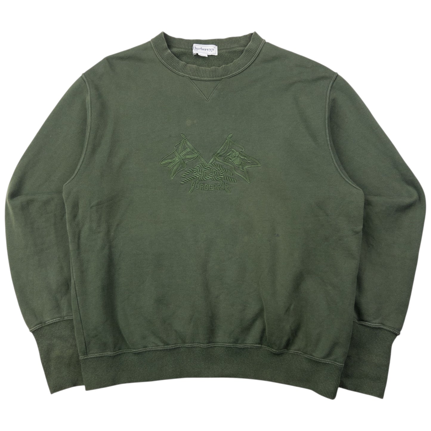 Vintage 80s Burberry Embroidered Sweatshirt Size S