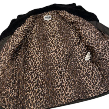 Vintage 2000s Dolce & Gabbana Leopard Print Lined Jacket in green, photo 6