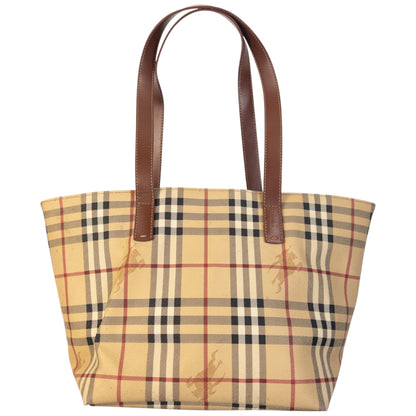 Vintage 2000s Burberry Nova Check Leather Shoulder Bag