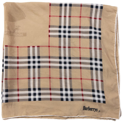 Vintage 90s Burberry Nova Check Silk Scarf