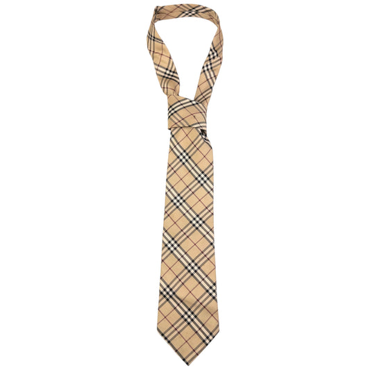 Vintage Burberry Nova Check Silk Tie