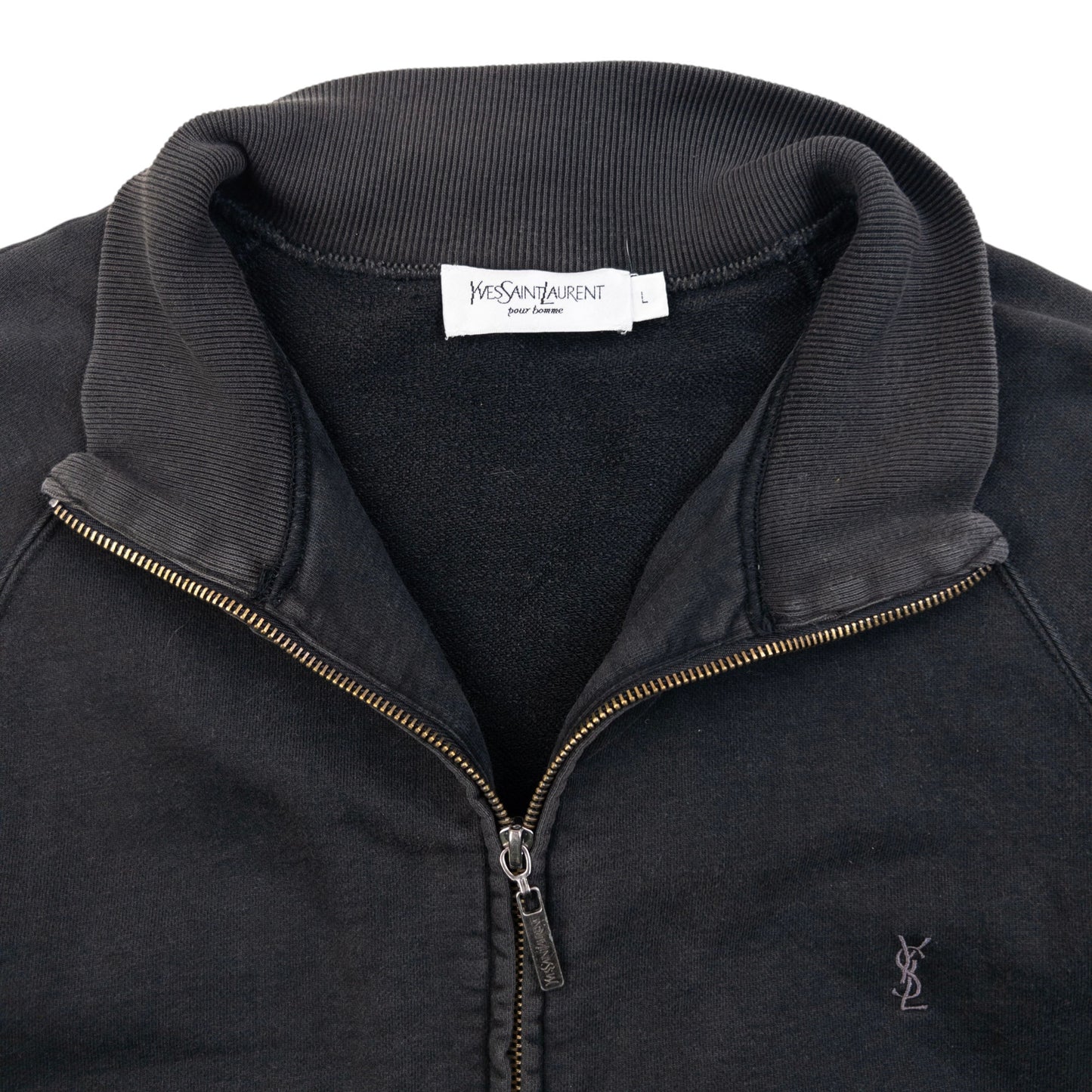 Vintage 2000s YSL Yves Saint Laurent Zip Up Sweatshirt Size L