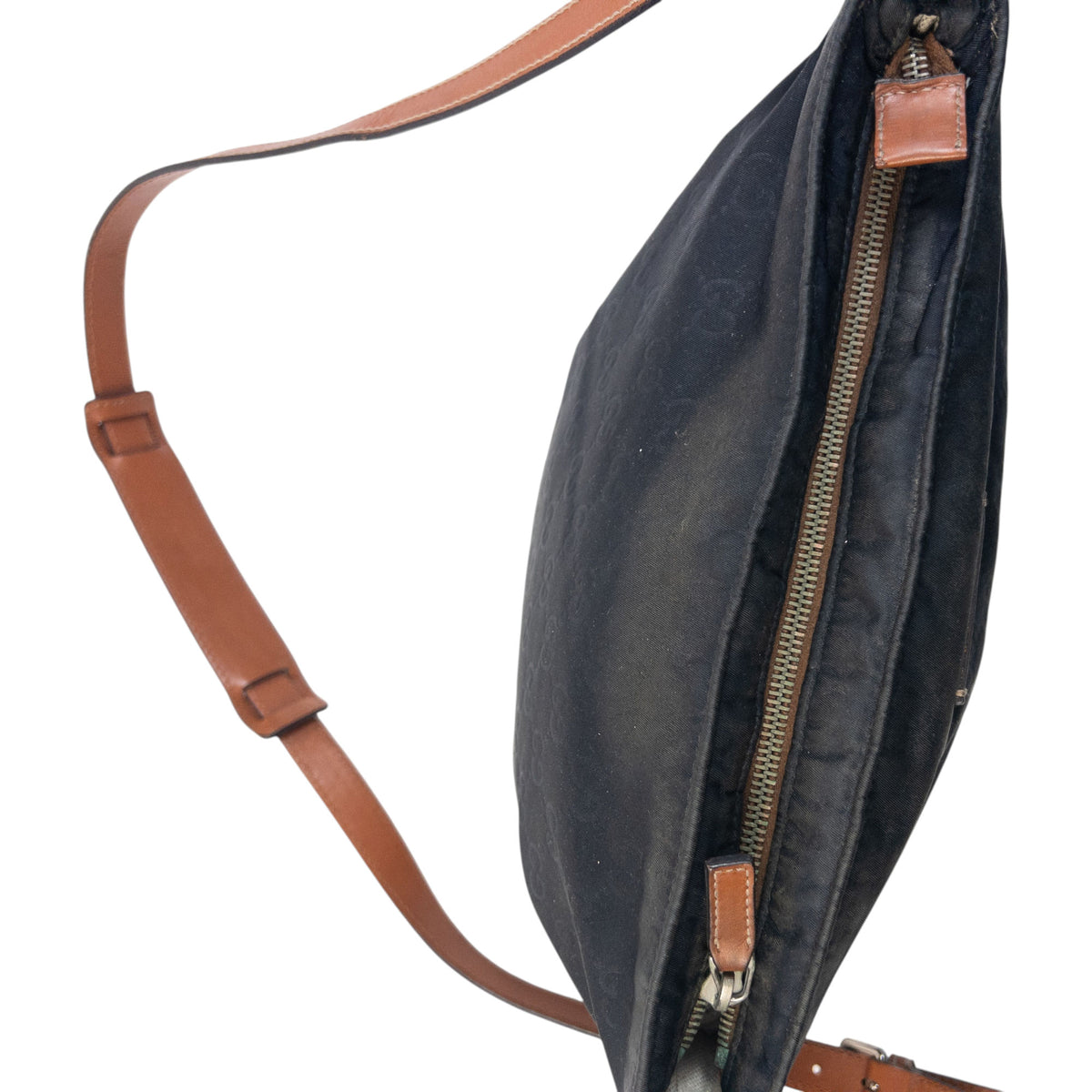 Vintage 2000s Gucci Monogram Crossbody Bag in blue, photo 7