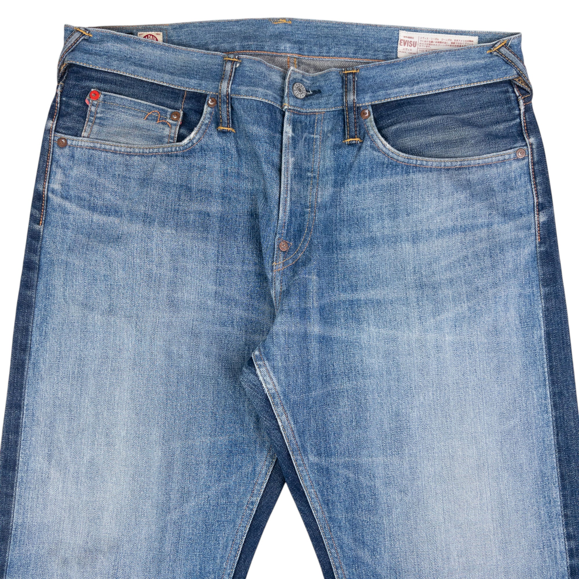 Vintage Evisu Double Gull Contrast Japanese Denim Jeans Size W36