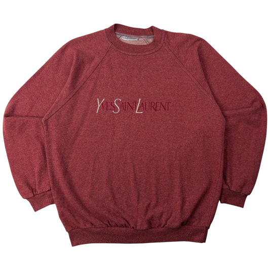 Vintage YSL Yves Saint Laurent Embroidered Sweatshirt Size M