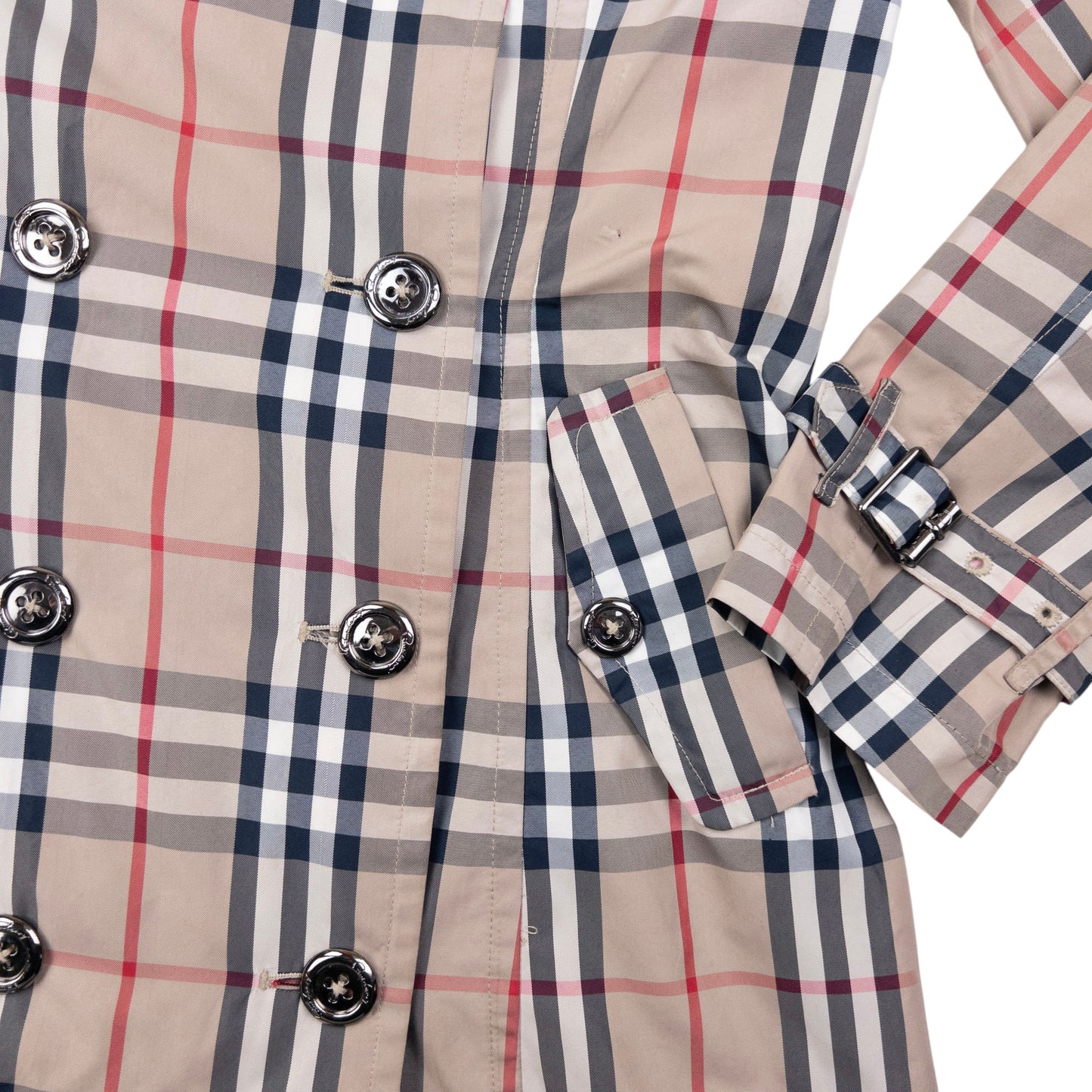 Vintage Burberry Nova Check Trench Jacket Womens Size S