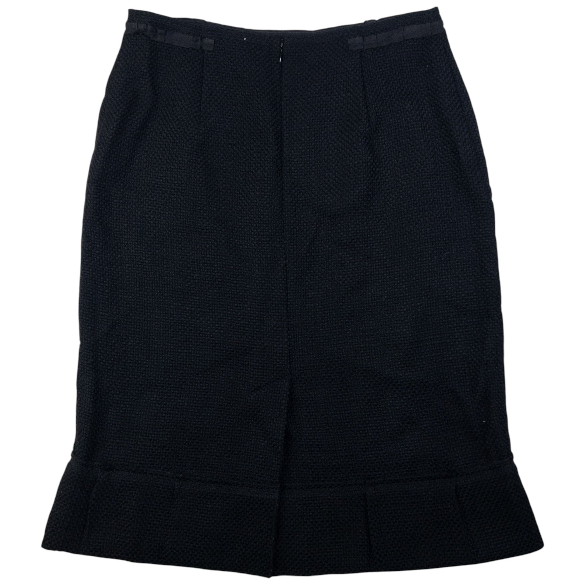 Vintage Prada Pleated Wool Skirt Womens Size W30