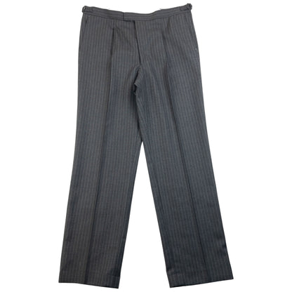 Vintage 90s Burberry Pin Stripe Jacket & Trousers Suit Set Size XL