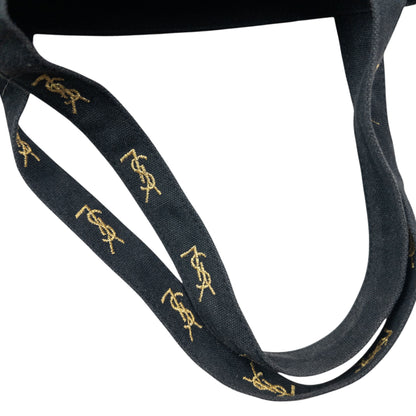 Vintage 2000s YSL Yves Saint Laurent Embroidered Tote Shoulder Bag