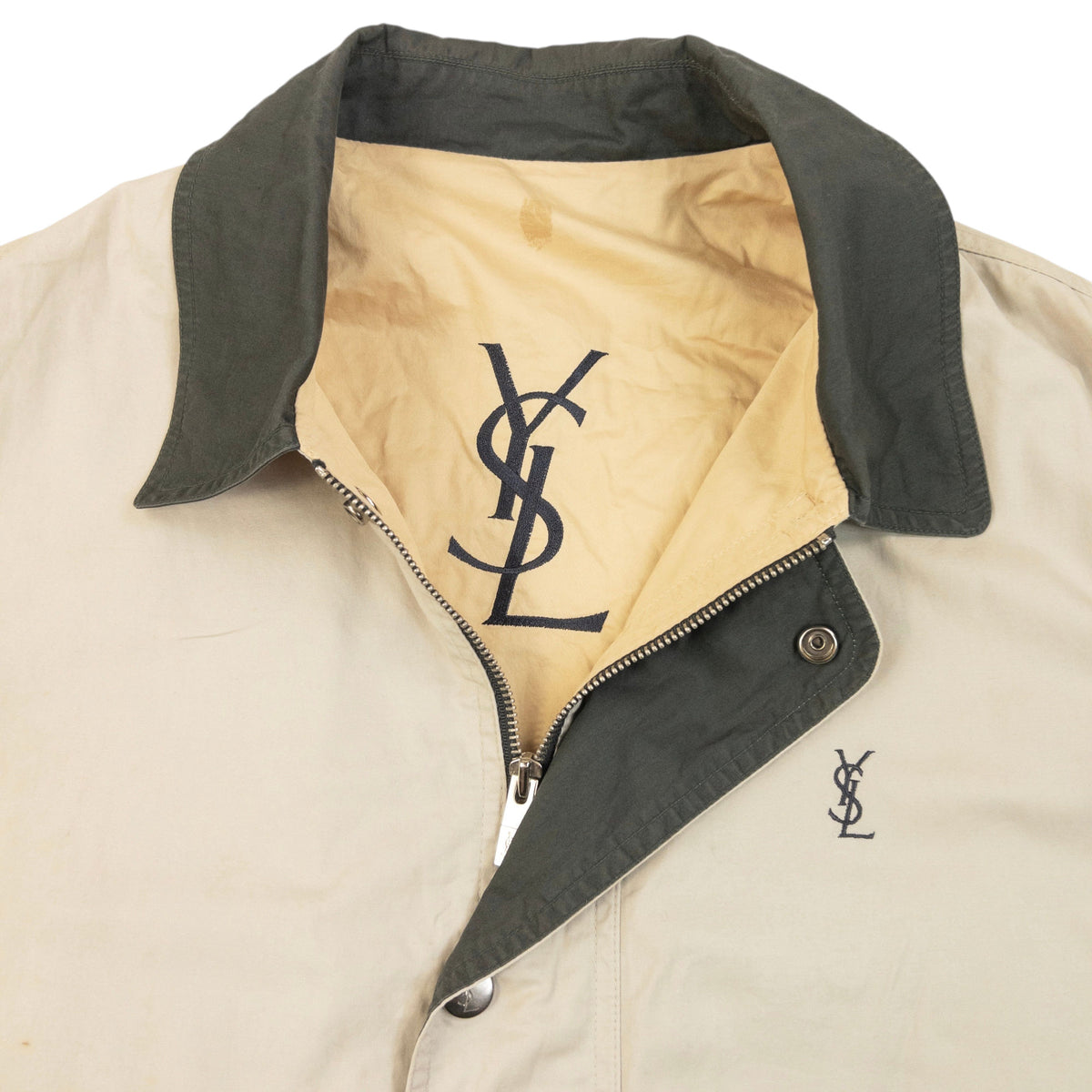 Vintage 90s YSL Yves Saint Laurent Zip Up Jacket Size L