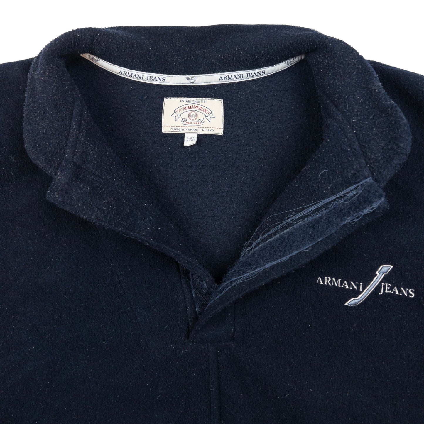 Vintage Armani Jeans Fleece Sweatshirt Size XL