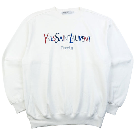 Vintage 90s YSL Yves Saint Laurent Embroidered Sweatshirt Size S