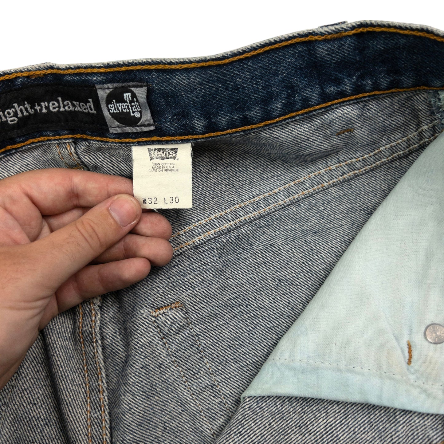 Vintage Levi's Silver Tab Straight Relaxed Denim Jeans Size W33