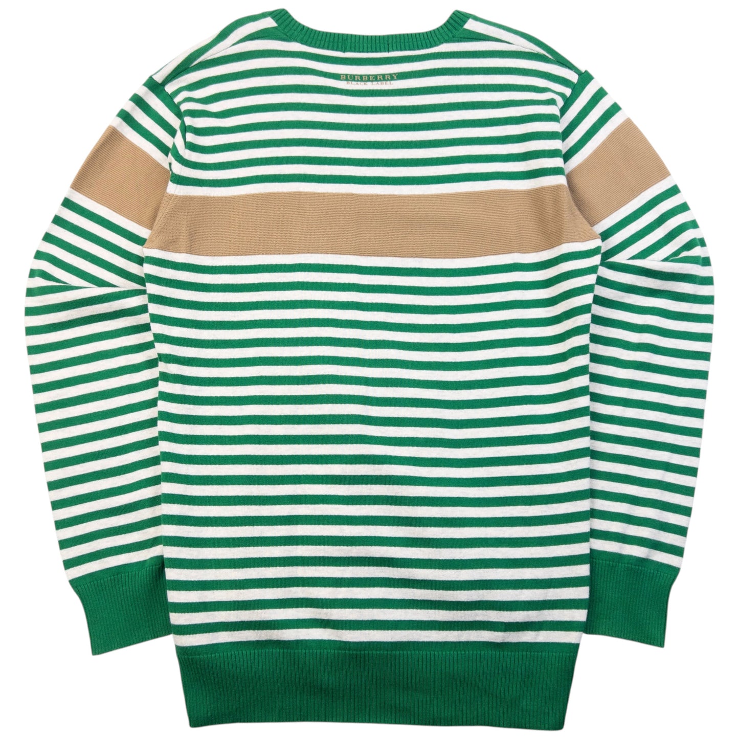 Vintage 2000s Burberry Black Label Striped Jumper Size S