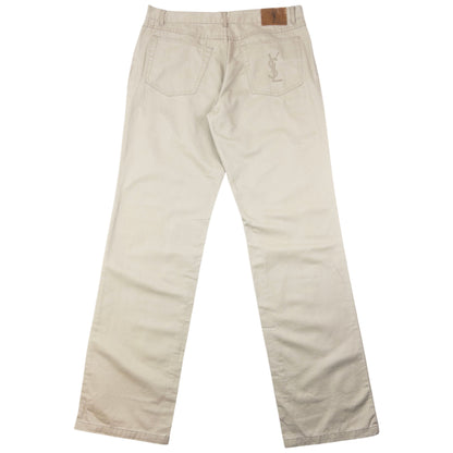 Vintage 2000s YSL Yves Saint Laurent Embroidered Chino Trousers Size W34