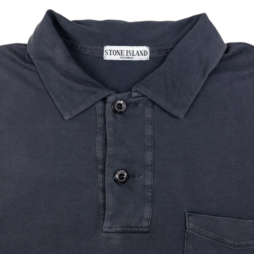 Vintage Stone Island Long Sleeve Polo Shirt Size M