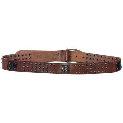 Vintage 2000s Roberto Cavalli Studded Leather Belt Size XL