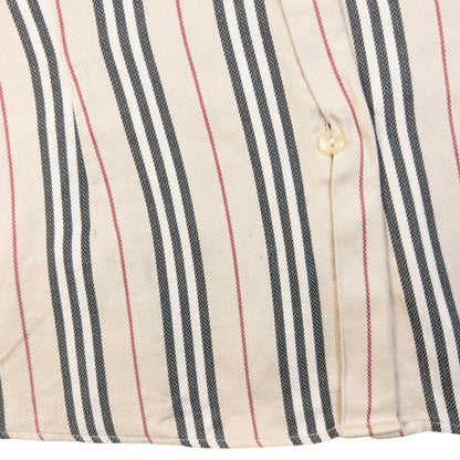 Vintage 2000s Burberry Nova Stripe Button Up Shirt in cream (cotton), photo 4