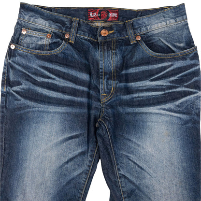 Vintage Oniarai Embroidered Monster Japanese Denim Jeans Size W34